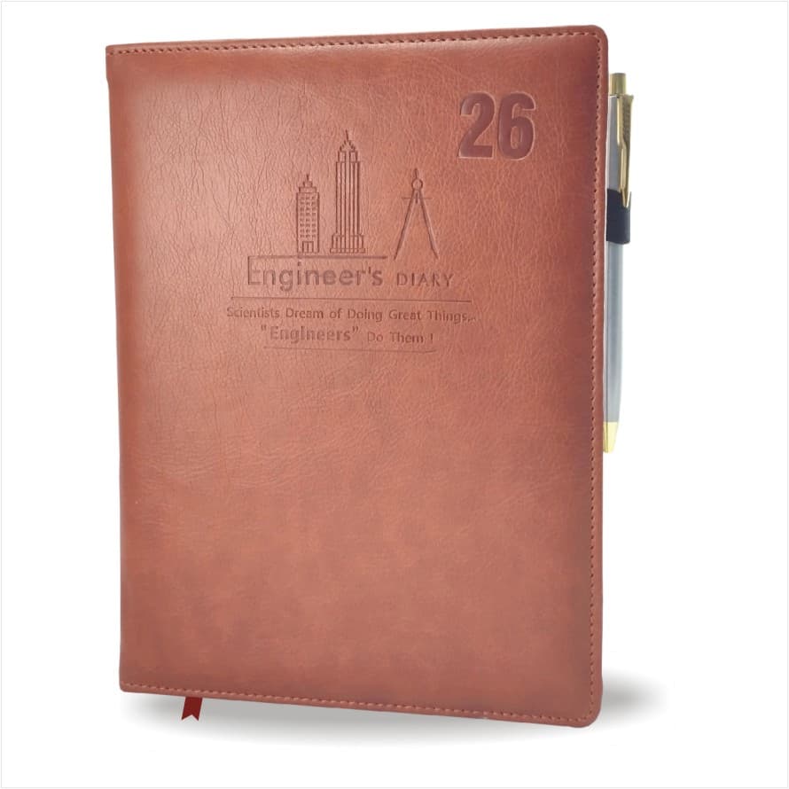 Premium Leather Engineering Diary with Planner